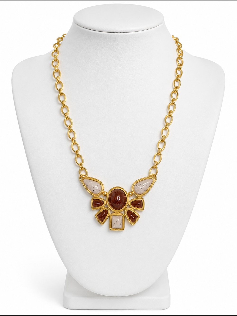 Vintage 1992 Avon Desert Sands Egyptian Style Gold Tone Necklace